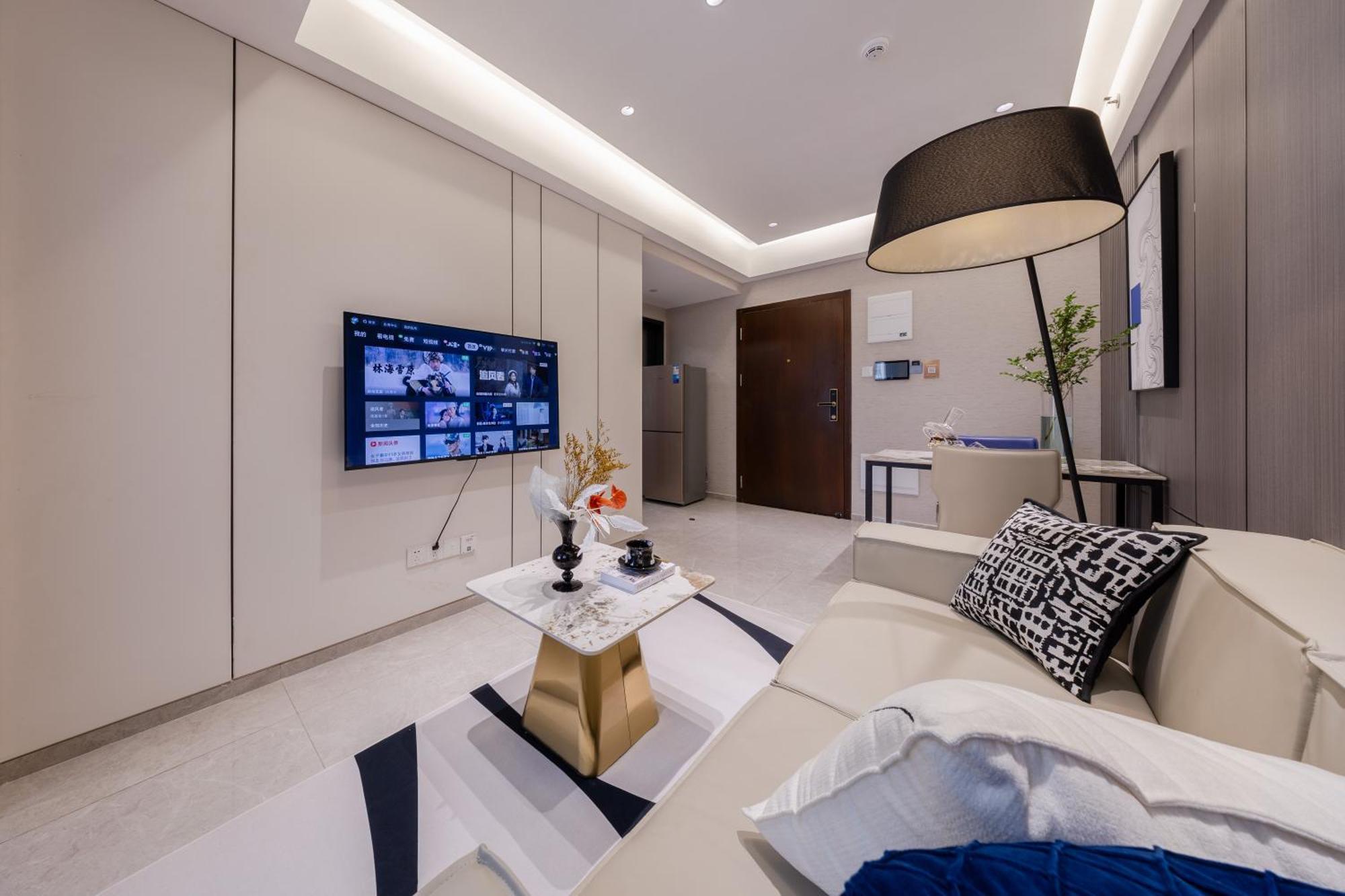 Aparthotel Boruisi Video And Audio Light House - Shenzhen Convention And Exhibition Center Gangxia Metro Station Exterior foto
