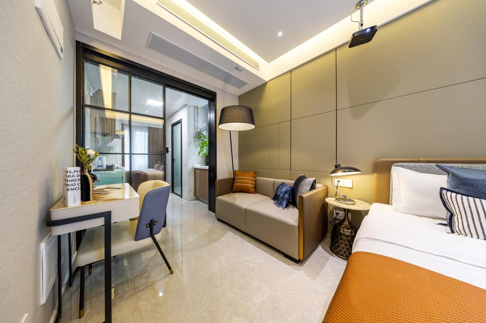 Aparthotel Boruisi Video And Audio Light House - Shenzhen Convention And Exhibition Center Gangxia Metro Station Exterior foto