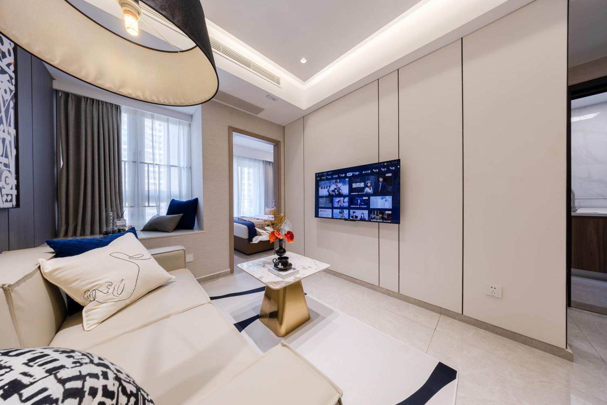 Aparthotel Boruisi Video And Audio Light House - Shenzhen Convention And Exhibition Center Gangxia Metro Station Exterior foto